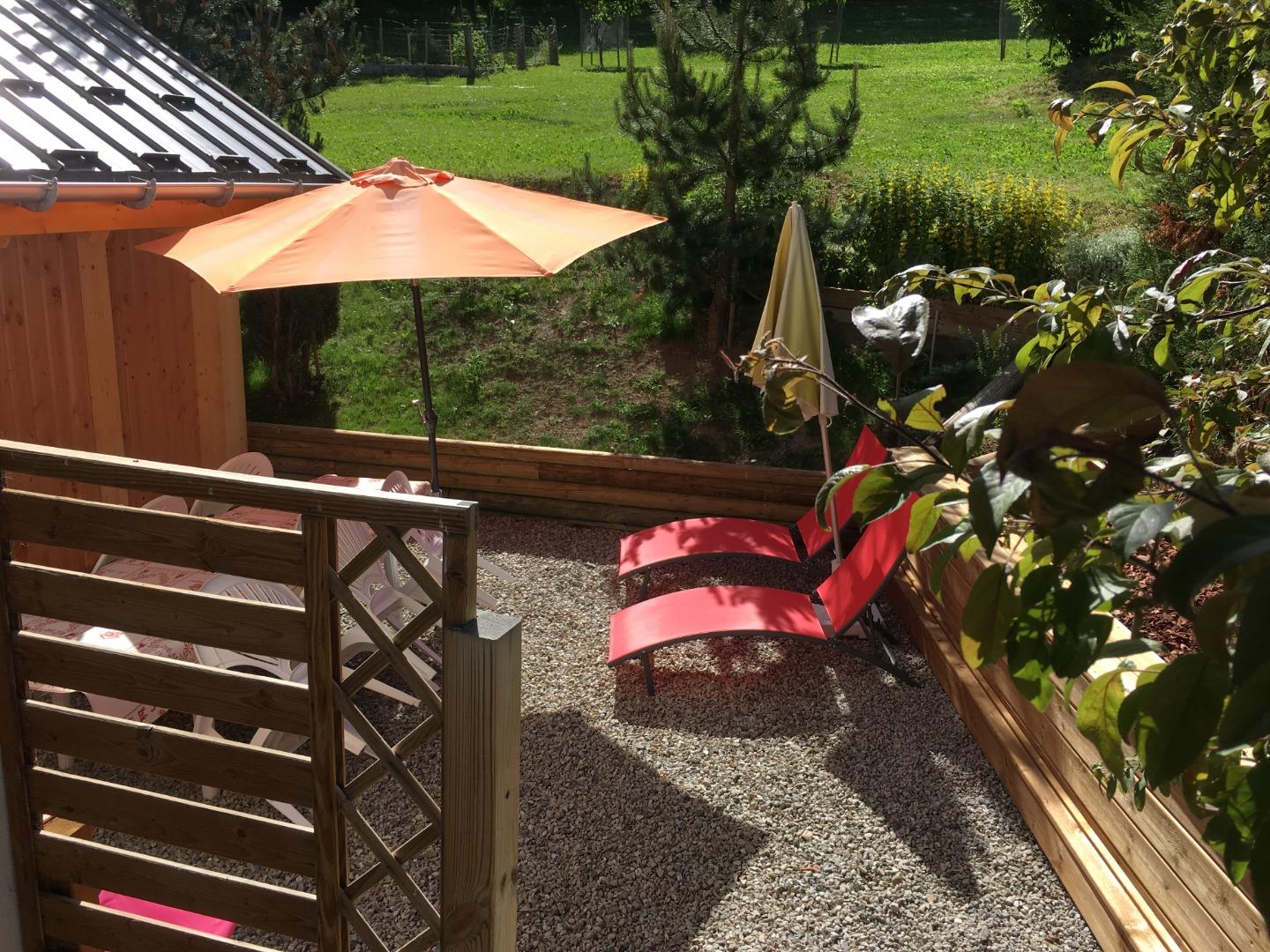 terrasse privé coté ouest